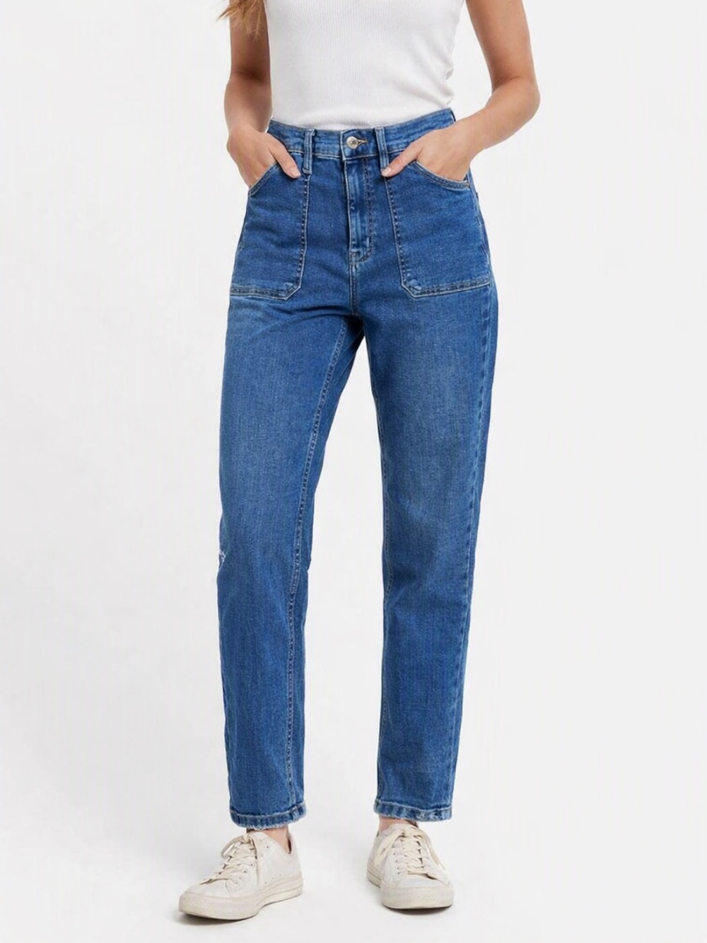 🌸2/20 Calvin Klein High Rise Straight Leg Jeans 27 Sustainable Eco Denim 4